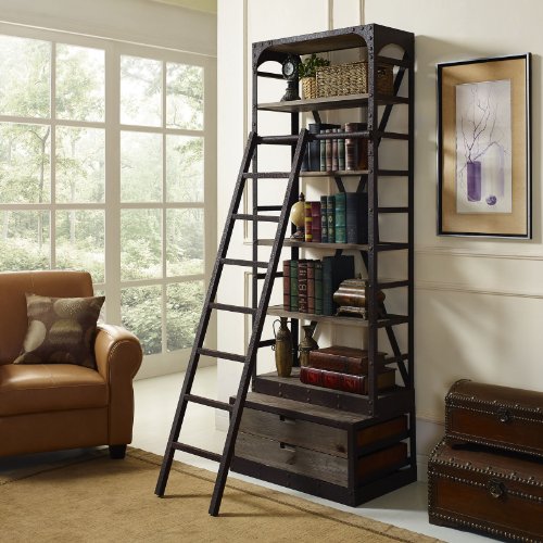 Modway EEI-1211-BRN-SET Velocity Wood Bookshelf, Brown