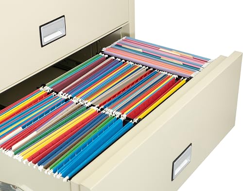PHOENIX SAFE INTERNATIONAL LLC Fireproof 3-Drawer Lateral File Cabinet, 38 inch, Key Lock, Water Seal, Putty - LAT3W38P