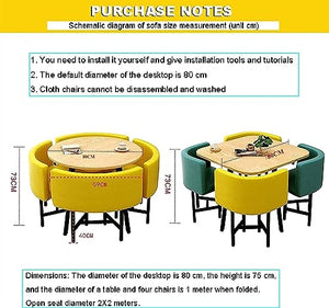 WEBERT Reception Room Club Table and Chair Set - Round Tables, Living Rooms, Leisure Tables - Kitchen Furniture (Color: E)