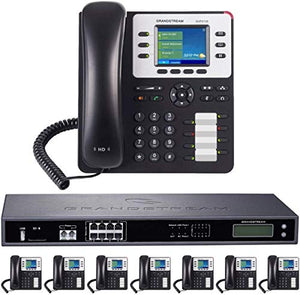 TWAComm.com 8-Line Business Phone System Bundle with Voicemail, Auto Attendant, Call Recording, and Remote Extensions