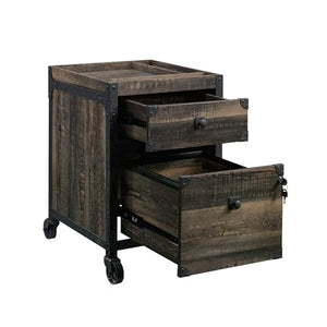 UrbanPro Modern Engineered Wood Mobile File in Carbon Oak Finish