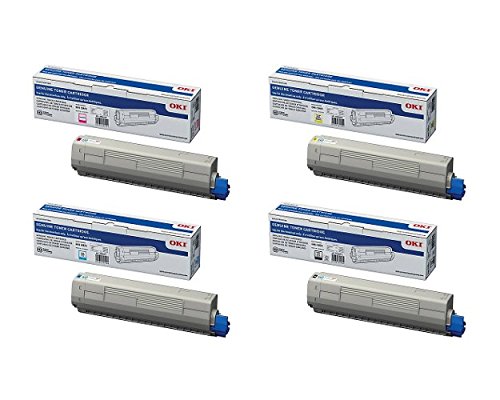 44844512 Genuine Okidata Toner Value Pack, Black, Cyan, Magenta, Yellow