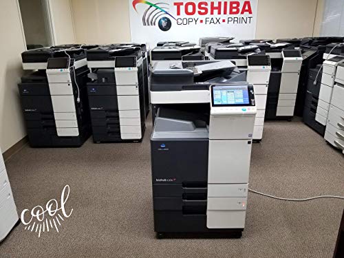 Konica Minolta Bizhub C258 Color Copier Printer Scanner Auto Doc Feeder- 25ppm Color/BW-2 Trays Universal Paper Size-Cabinet. (Certified Refurbished)