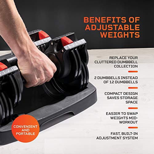Lifepro PowerUp Adjustable Weights Dumbbells Set - Home Workout Equipment for Weight Lifting, Strength Training, Muscle Building, Core Fitness - Light 2.5 lb-15 lb Adjustable Dumbbells Set of 2