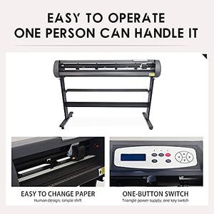 LYXC Vinyl Cutter Machine with Signmaster Software, 53 Inch, Sturdy Stand, Adjustable Force 20-500g & Speed 20-800mm/s