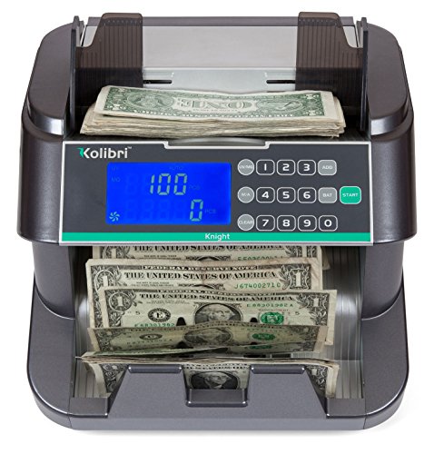 Kolibri Knight Money Counting Machine, Bill Counter with UV,MG, and IR, Top Load