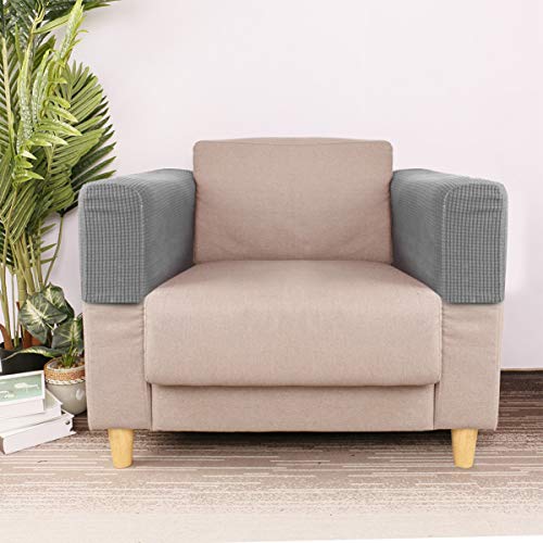 SaditY Green Leather Armchair Armrest Covers - 2pcs