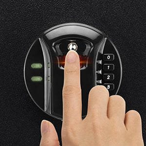 Barska AX13108 Biometric Keypad Depository Safe, One Size, Black
