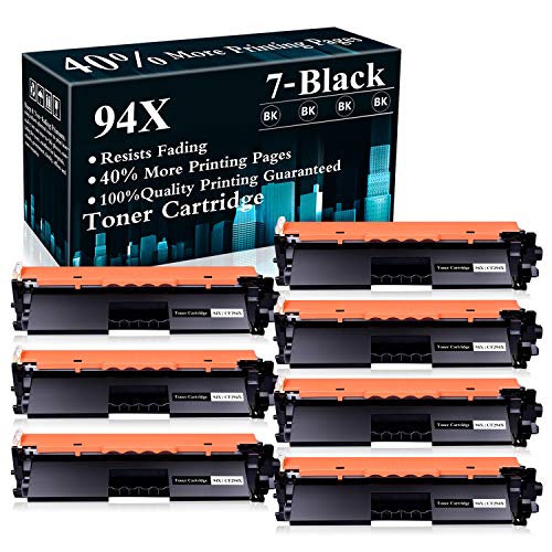 7 Pack 94X | CF294X Black Toner Cartridge Replacement for HP Laserjet Pro M118dw M118-M119 Series M119 MFP M148dw M148fdw MFP M148-M149 Series Printer,Sold by TopInk