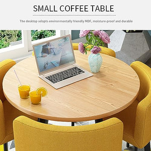 HARELA Office Reception Room Club Table and Chair Set, Cafe Balcony Living Room Simple Round Dining Table