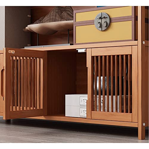 HARAY Floor-to-Ceiling Chinese Light Luxury Bookshelf Bookcase (Color : C)