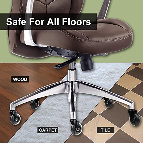 AuLYn 5pcs Heavy Duty Office Chair Casters for Hard Floors