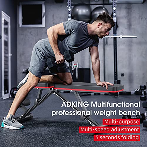 Weight Bench,Adjustable Bench Press Bench,for Home Gym Strength Training Foldable Workout Bench