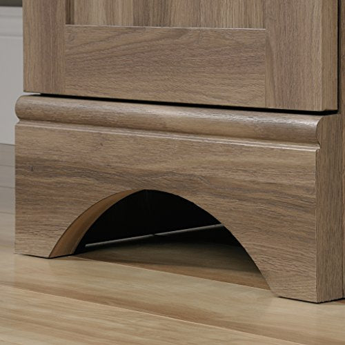 Sauder 417586 Harbor View Computer Desk, L: 66.14" x W: 66.14" x H: 30.28", Salt Oak finish