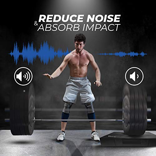 Yes4All Silencer Drop Pads/Weightlifting Drop Pads with PVC Cover & Easy Carry Handles – Sold in Pairs (Weight: 40lb Pair / 20lb Single), Blue