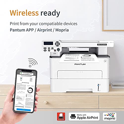 All-in-One Monochrome Wireless Laser Printer Scanner Copier with ADF-Pantum M6702DW, Pantum Toner Cartridge TL-410H Yields 3000 Pages