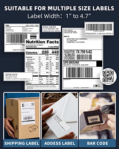 Bluetooth Thermal Label Printer, Phomemo Wireless Shipping Label Printer, Compatible with iPhone&Android&Mac and Windows, Widely Used for Amazon, Ebay, Shopify, Etsy, UPS, USPS, FedEx, DHL