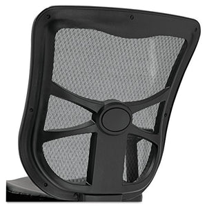 Alera EL4215 Elusion Series Mesh Mid-Back Multifunction Chair, Black Leather