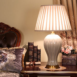 505 HZB Bedroom Bedside Lamp Ceramic Desk Lamp Room Reading Desk Lamp