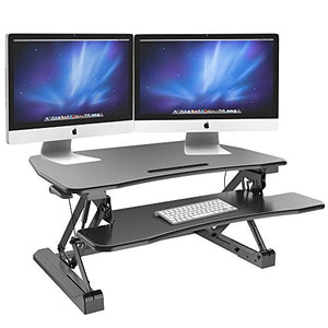 TOUCHXEL Stand Up Desk Converter 12 Level Height Adjustable Riser Workstation