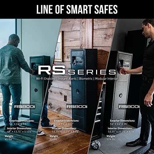 VAULTEK RS Series WiFi Biometric Rifle Safe Multiple Firearm Storage Smart Safe with Alerts to Smartphone Auto-Open Door and Rechargeable Battery (RS800i)