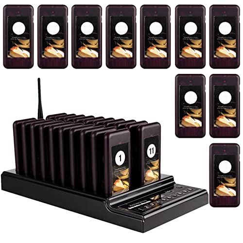 Retekess T112 Restaurant Pager System - 30 Buzzers for Food Truck, Church, Dining Hall