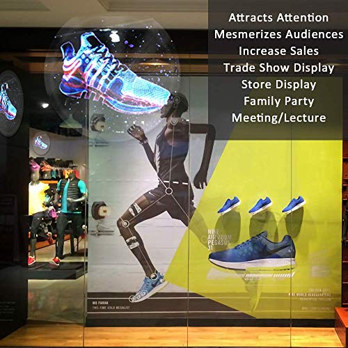 2019 Premium 3D Hologram Fan ，Four-Axil Design Hologram Projector , Android Smart Operating System ,Holographic Advertising Fan Upload by APP /TF Card/Cloud Serve ，Support WiFi+Bluetooth