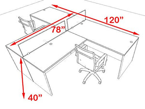 Two Person Modern Accoustic Divider Office Workstation Desk Set, OT-SUL-SPRG75