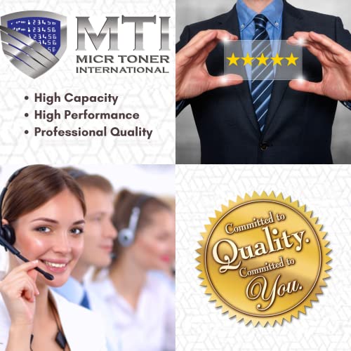MICR Toner International M110we Laser Wireless Black & White Check Printer Bundle with 1 Starter OEM Modified Magnetic Ink Cartridge (2 Items)
