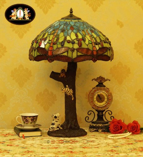 Tiffany Europaische retro style hand-painted stained glass table lamp
