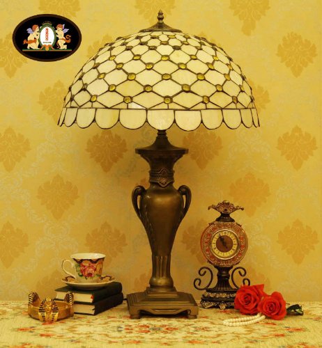 Tiffany Europaische retro style hand-painted stained glass table lamp