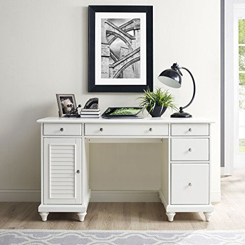 Crosley Furniture CF6507-WH Palmetto Computer Desk - White
