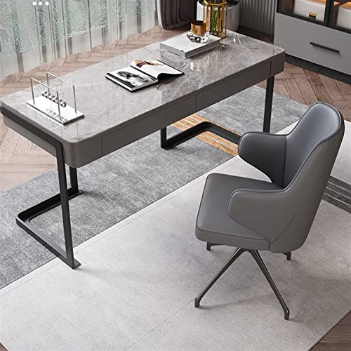 jinyi2016SHOP Light Luxury Home Office Desk with Black Metal Frame (160CM)