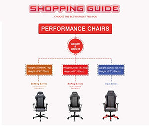 DXRacer Iron Series DOH/IS188/NR Full Grain Leather Racing Bucket Seat Office Chair Gaming Chair Ergonomic Computer Chair eSports Desk Chair Executive Chair with Free Cushions (Black/Red)