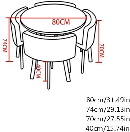 WFYW Small Dining Table Set with Chairs - Brown