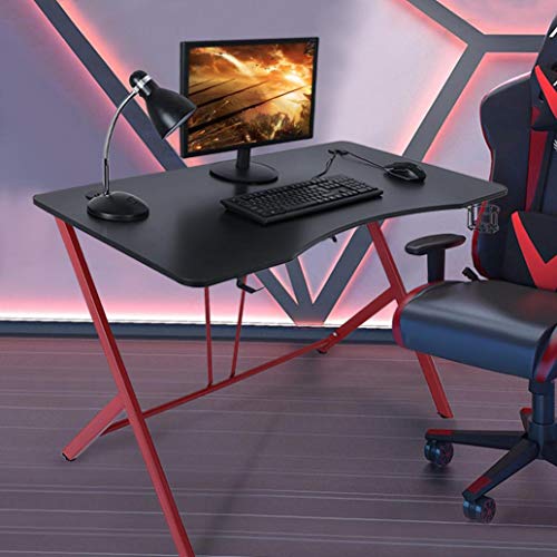 AUSPUM Gaming Desk 47.2Inch Computer Desk Gaming Table,Pc Gaming Workstation Home Office Desk with Headphone Hook (D)
