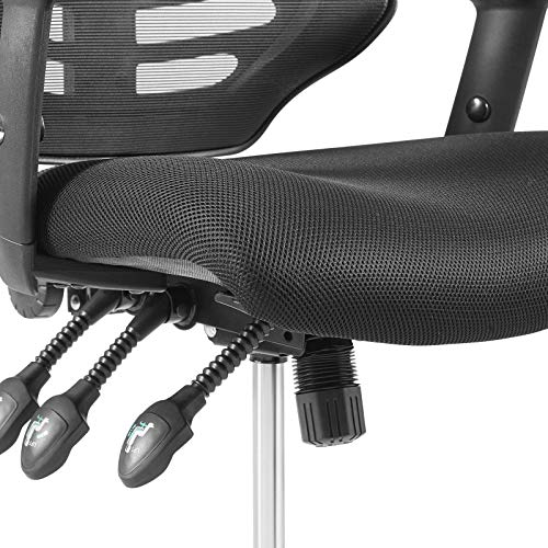 Modway Calibrate Mesh Drafting - Reception Desk Chair - Tall Office Chair in Black