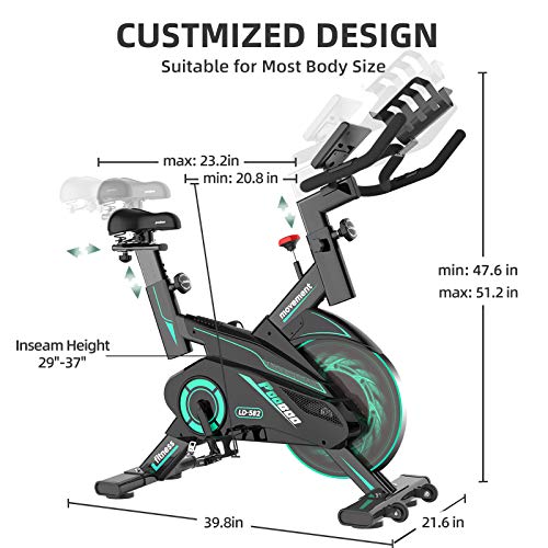 pooboo Indoor Belt Drive Exercise Bike Stationary