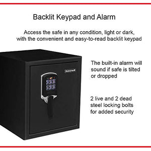 Honeywell Safes & Door Locks - 2609 Steel Submersible Waterproof 2 Hour Fire Safe; Digital Lock; Motion Alarm, 2.39 Cubic Feet Capacity, 27.8 Inches High x 18.1 Inches Wide x 21.6 Inches Deep, Black