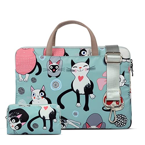DSFEOIGY Waterproof Laptop Bag Briefcase Notebook Hand Bag Computer Shoulder Case Women (Color : A, Size : 15-inch)