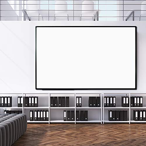 JILoffice Large Magnetic White Board, Dry Erase Board 72 x 40 Inch, Black Aluminum Frame with Detachable Marker Tray, Wall Mounted Board for Office Home and School