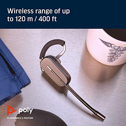 Plantronics CS540 Wireless Convertible Headset System | Noise Canceling Microphone, Single Ear (Mono) - Black (2 Pack)