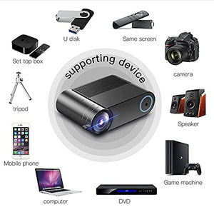 CZYNB Projector 2021 Upgraded Portable Video Projector, Multimedia Home Theater Movie Projector, Compatible with Full HD 1080P and 140'' Display Supported HDMI/VGA/USB/AV/Laptop