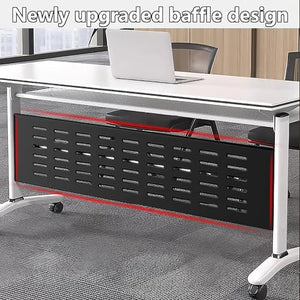 HSHBDDM Foldable Conference Table with Caster Wheels for Office and Meeting Rooms