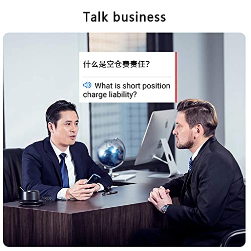 UsmAsk Language Translator Device - Offline Translation in 9 Languages - 4 Microphone Array - Smart Handheld Instant Digital Voices Translator (Red)
