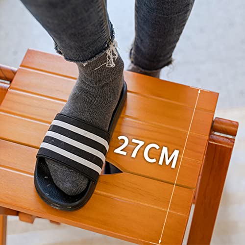 LUCEAE Folding Wooden Step Stool, Non-Slip Wide Tread, Portable Adult Footstool