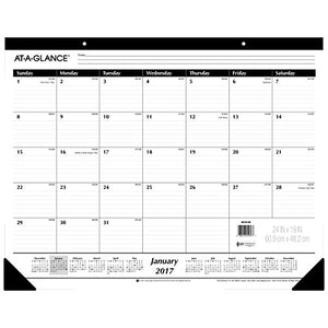AT-A-GLANCE Desk Pad Calendar 2017, Monthly, Ruled, 24 x 19" (SK3000)