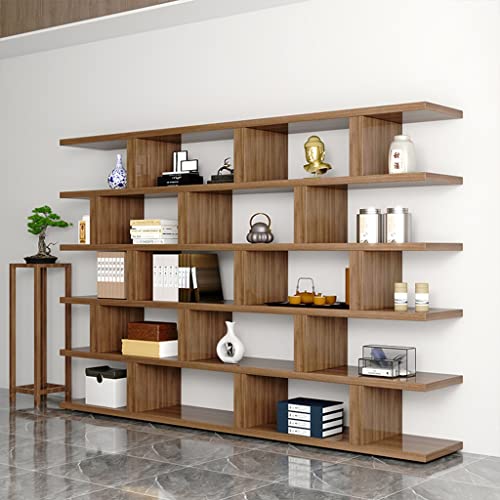 FIFOR Industrial 5 Tier Wood Bookcase, Standing Display Shelf - Brown, 260 * 35 * 200cm
