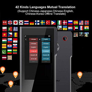 Sogou Pro Smart AI 64 Kinds Language Mutual Voice Translator with 3.1" Touch Screen and Offline & Picture Translating Support Arabic English Spanish German etc Instant Real Time(Gray)