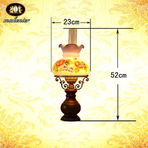 Stained Glass Rose Art kerosene lamps